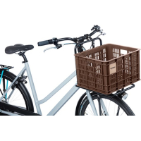 Fietskrat Kunststof 29,5 Liter Bruin - Basil