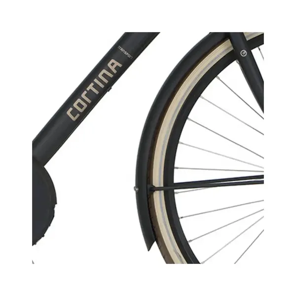 Voorspatbord 28 inch Jet Black Matt - Cortina