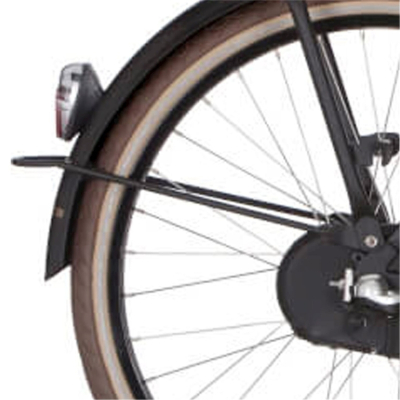 Spatbordstang achterzijde 26 inch Jet Black Matt - Cortina