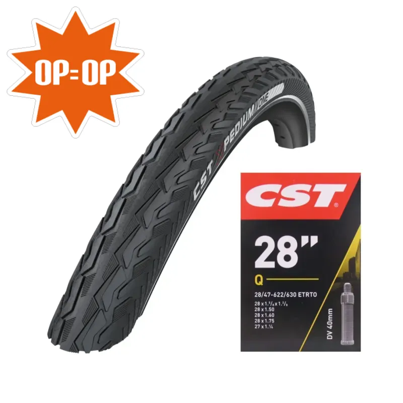 Buitenband 28 x 1 5/8 x 1 3/8 + Binnenband (37-622) Anti-lek 1mm - CST