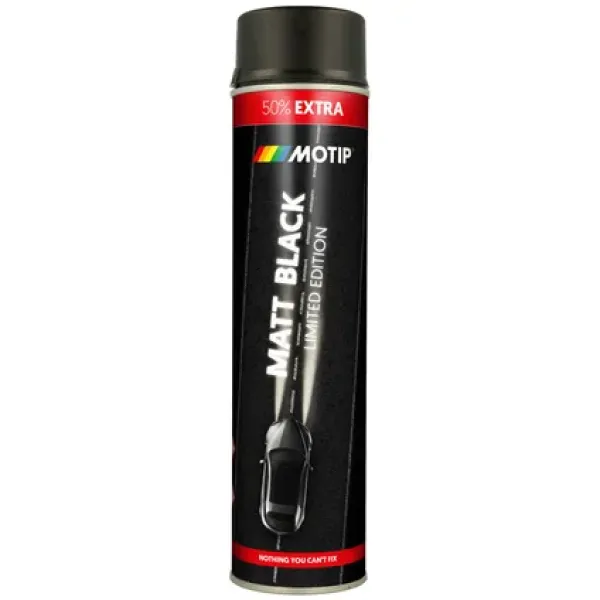 Spuitlak Matzwart 600ml - Motip