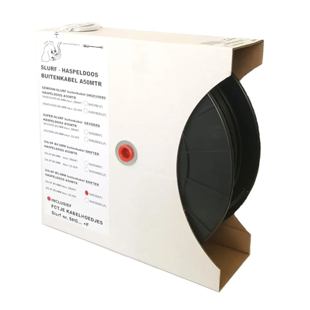 Versnellingskabel 50m Zwart 4mm Gevoerd - Slurf