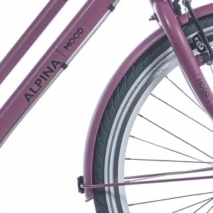 Spatbordset 26 inch Dark Mauve Matt - Alpina