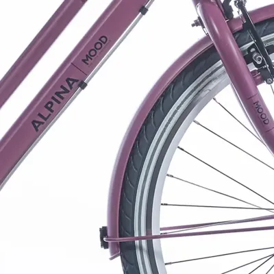 Spatbordset 26 inch Dark Mauve Matt - Alpina
