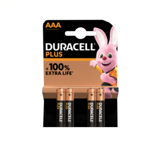 Batterijen AAA 4 stuks - Duracell Batterijen AAA 4 stuks - Duracell